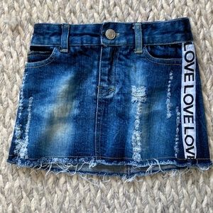 NWOT Flowers by Zoe Denim Love Skirt, Size 4T